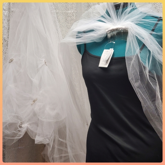 Cathedral Bridal Veils With Swarvoski Crystallized Sequins - Picture 1 of 16